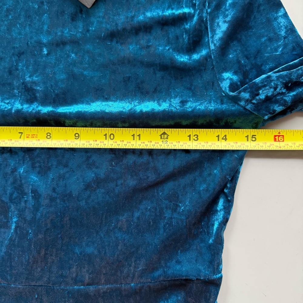 Maje Orandy Blue Crushed Velvet Lace Collar Mini Dress EU 36 US 4 NEW - Picture 5 of 12